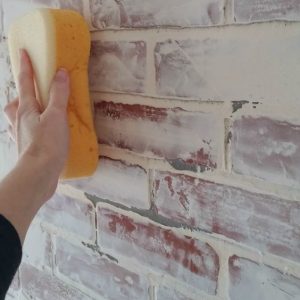 Fireplace Brick Wall Cleaning